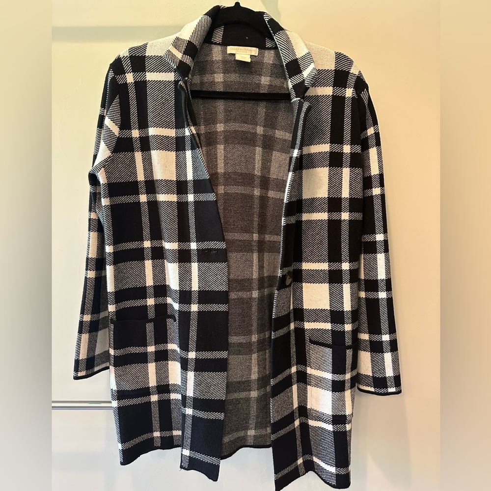 Christian Siriano New York L Plaid Knee Length Shacket